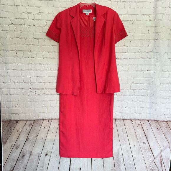 Jessica Howard Dresses & Skirts - VTG Jessica Howard Wms 10 Linen Blend Sleeveless Maxi Dress With Matching Jacket